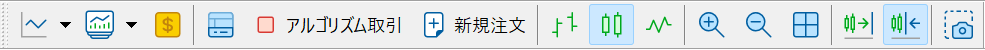 MT5の標準ツールバーにおすすめのボタンを配置した設定例